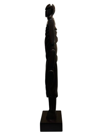 Pierre Dedieu (1928-2013, France) | Grande figure drapée | Wood, 64.5x11x7
