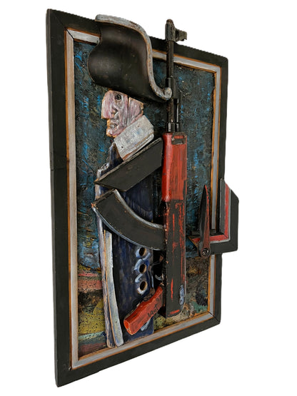Valentinas Antanavičius | Napoleon and Kalashnikov, 1997 | Assemblage, 75x50