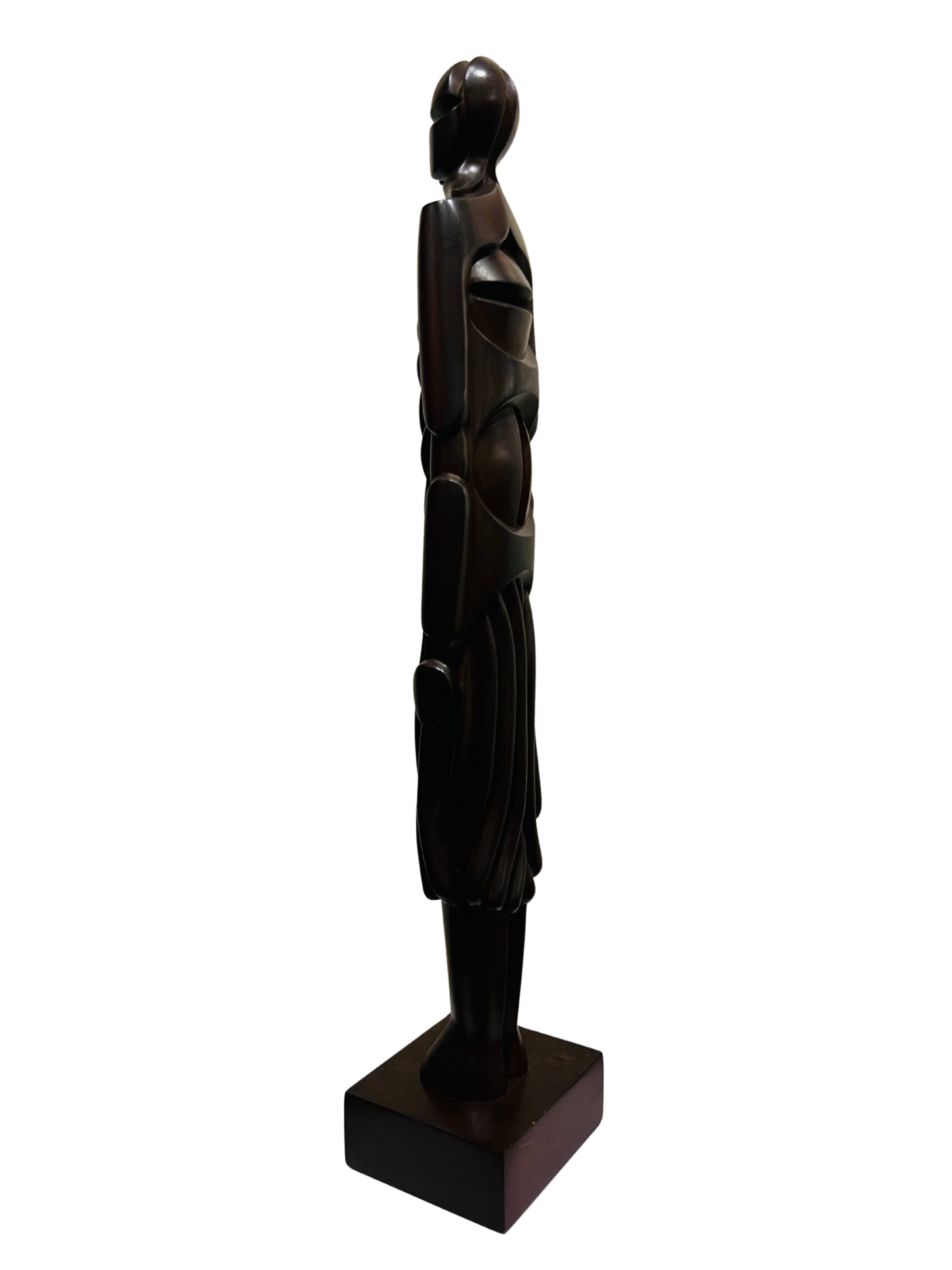 Pierre Dedieu (1928-2013, France) | Grande figure drapée | Wood, 64.5x11x7