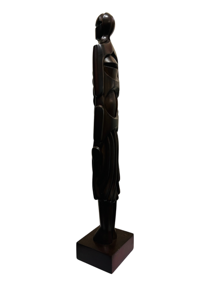 Pierre Dedieu (1928-2013, France) | Grande figure drapée | Wood, 64.5x11x7