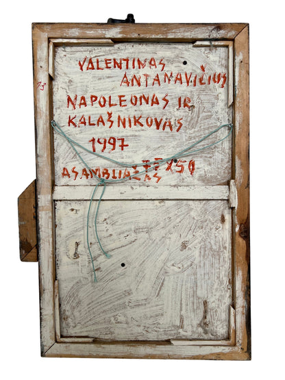 Valentinas Antanavičius | Napoleon and Kalashnikov, 1997 | Assemblage, 75x50