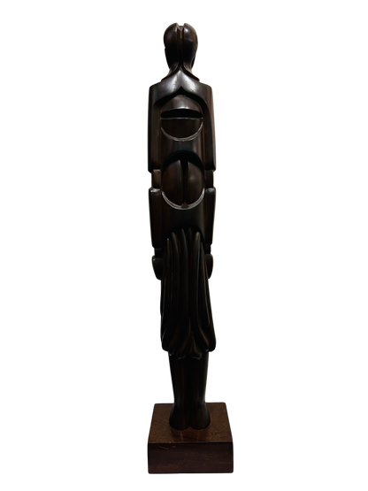 Pierre Dedieu (1928-2013, France) | Grande figure drapée | Wood, 64.5x11x7