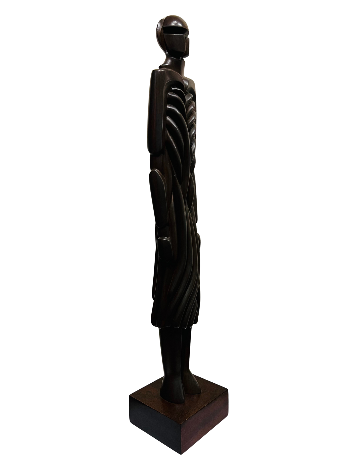 Pierre Dedieu (1928-2013, France) | Grande figure drapée | Wood, 64.5x11x7