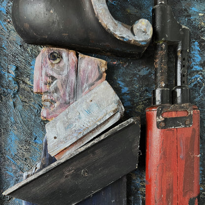 Valentinas Antanavičius | Napoleon and Kalashnikov, 1997 | Assemblage, 75x50