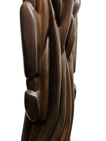 Pierre Dedieu (1928-2013, France) | Grande figure drapée | Wood, 64.5x11x7