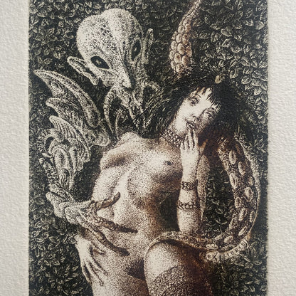 Marius Liugaila | Alien's Touch, 2006 | Popierius, ofortas, mecotinta,  12x8,8
