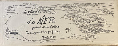 Pranas Gailius | Dailininko knyga dėžutėje La Mer / Jūra, 1970 | Linoraižiniai, reljefas, 21x55