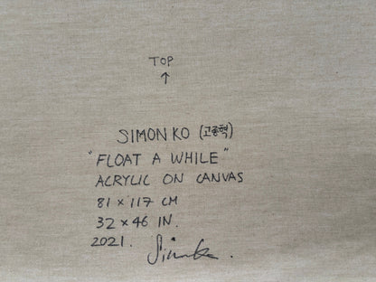 Simon Ko (P.Korėja /JAV) | Float A While, 2021 | Akrilas, drobė, 117x81