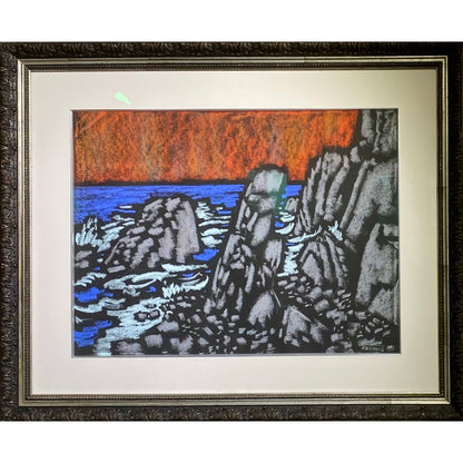 Vytautas Kasiulis | Seashore | Pastel, paper, 49x64 (73x89)