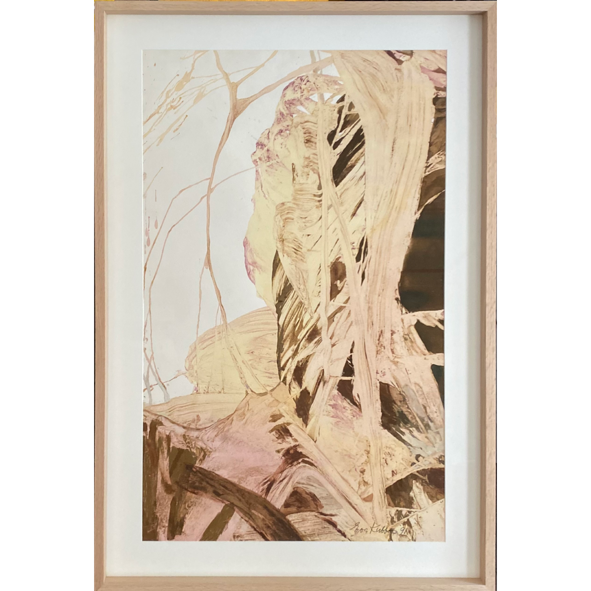 Eva Kubbos | REZERVUOTA | Gums, 1991 | Akvarelė, popierius, 104x65 (120x82)