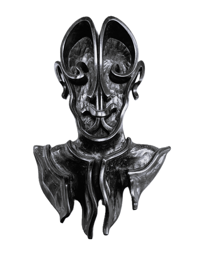 Pierre Dedieu (1928-2013, Prancūzija) | Kaukė su laimingu veidu, 1962 | Medis, 36.5x24.5x5.5