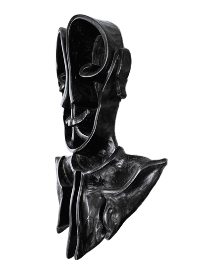 Pierre Dedieu (1928-2013, Prancūzija) | Kaukė su laimingu veidu, 1962 | Medis, 36.5x24.5x5.5