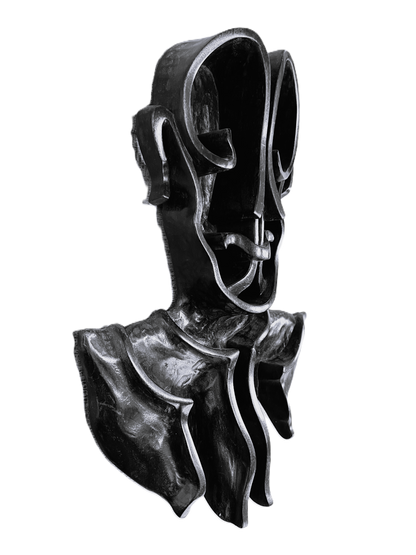 Pierre Dedieu (1928-2013, Prancūzija) | Kaukė su laimingu veidu, 1962 | Medis, 36.5x24.5x5.5