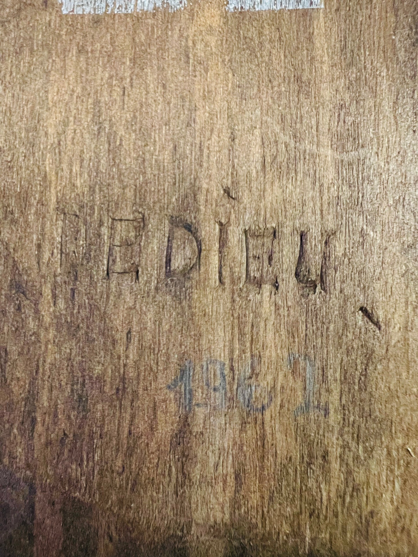 Pierre Dedieu (1928-2013, Prancūzija) | Kaukė su laimingu veidu, 1962 | Medis, 36.5x24.5x5.5