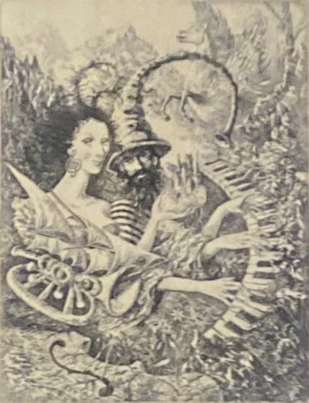 Marius Liugaila | Mountain's Music, 1995 | Etching, Aquatint, 38/75, 15.5x11.5 (29.5x24.5)