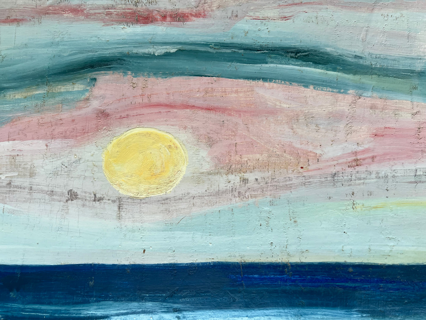 Jurgis Mikševičius | Beach and Sky, 1958 | Oil on board, 36.5x51