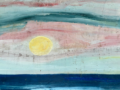Jurgis Mikševičius | Beach and Sky, 1958 | Oil on board, 36.5x51