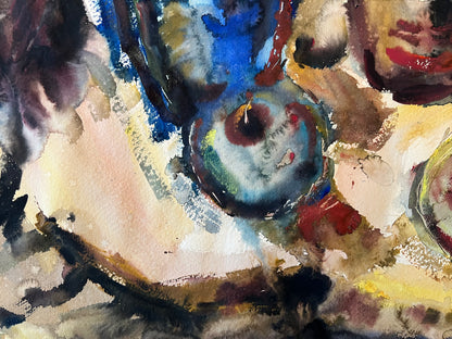 Bronius Murinas | Abstract still life, 1962 |  Watercolor, paper, 48x59.5 (64x76)