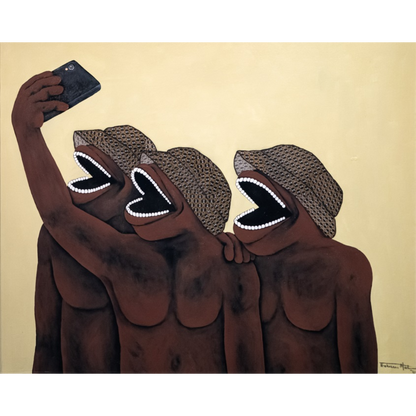 Thokozani Madonsela (South Africa) | Self love II, 2021 | Canvas, acrylic, collage, 120x140 (134x154)