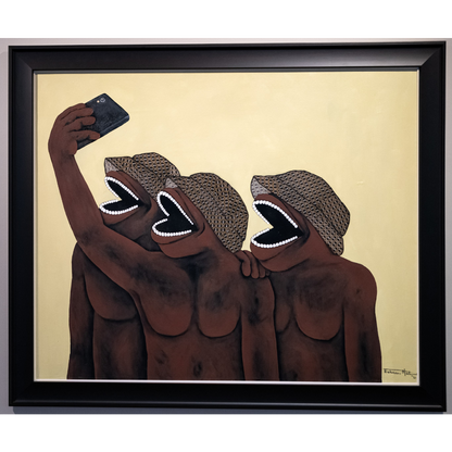 Thokozani Madonsela (South Africa) | Self love II, 2021 | Canvas, acrylic, collage, 120x140 (134x154)
