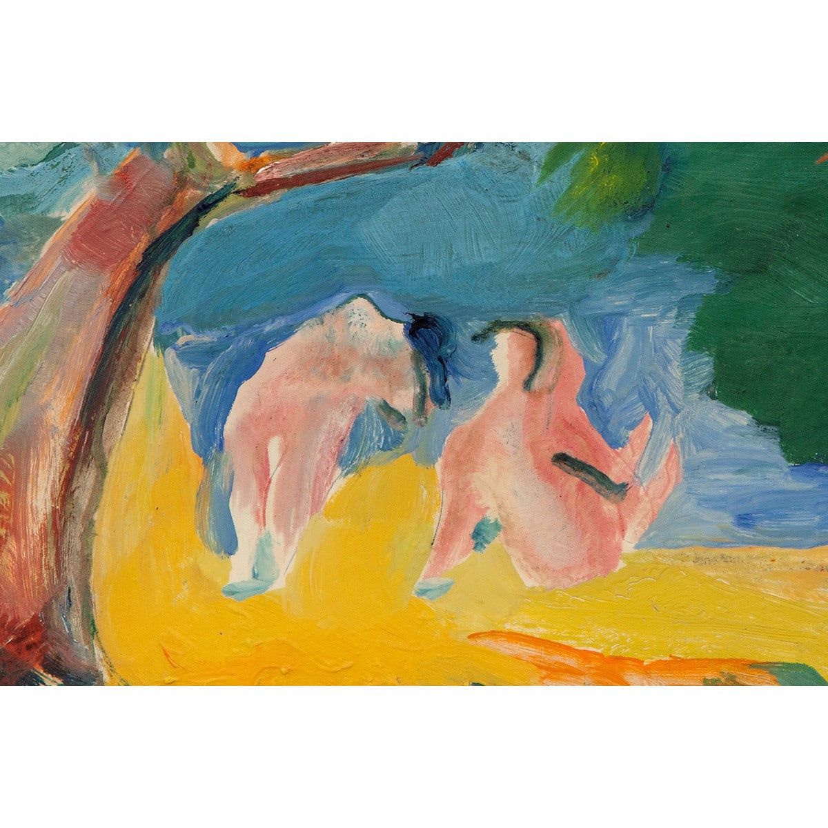 Jurgis Mikševičius | Woman Bathing, Lithuania, c. 1959 | Oil on board, 27x30