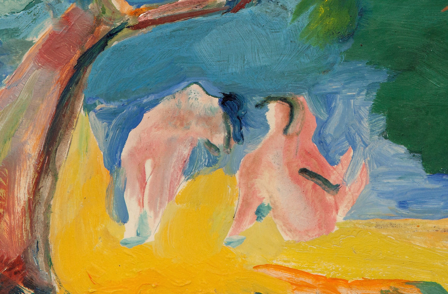 Jurgis Mikševičius | Woman Bathing, Lithuania, c. 1959 | Oil on board, 27x30