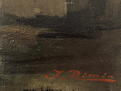 Jonas Rimša | Vigilia de la tarde / Evening Vigil | Oil on canvas, 60x69 (76.5x85.5)