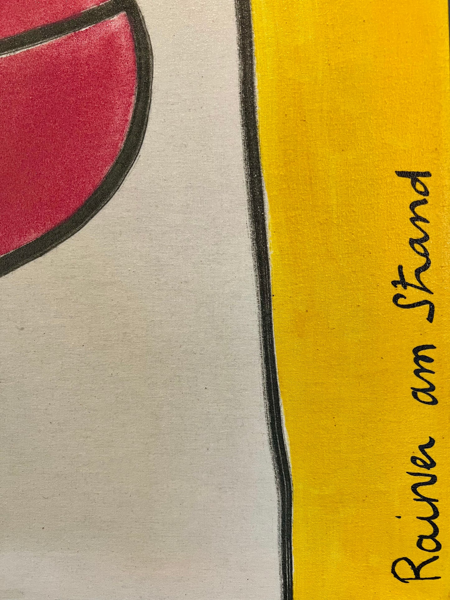 Thierry Noir (France) | Rainer am Strand, 1993 | Acrylic on canvas, 88.5x60.3 (100.5x72)
