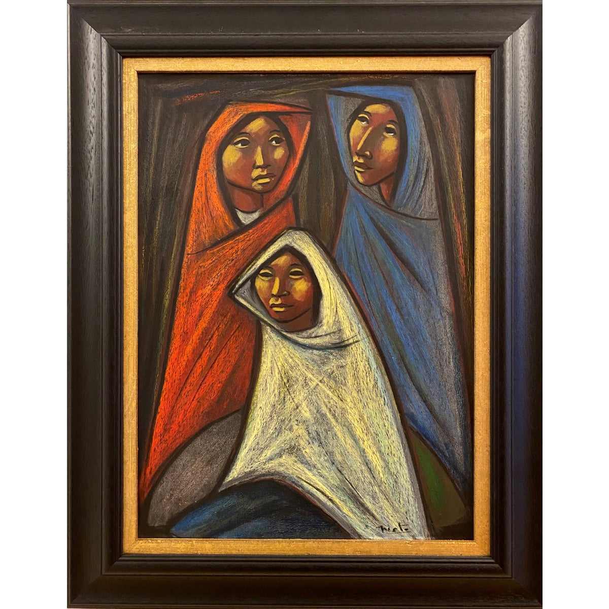 Arturo Nieto (Ecuador) | 3 Women | Paper, pastel, 47x35 (60x48)
