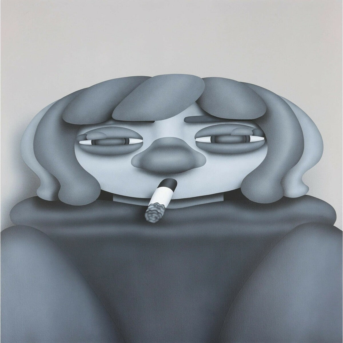 NKSIN (Japonija) | Boring Girl, 2021 | Akrilas, drobė, 117x117 (121x121)