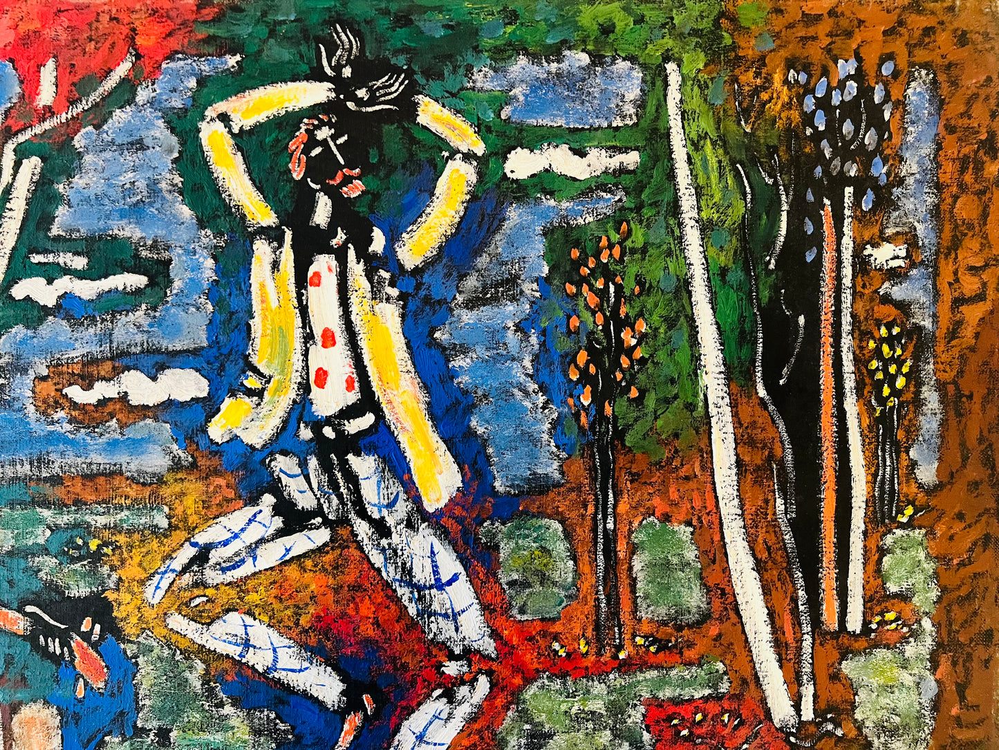 Vytautas Kasiulis | Guitar Player and Dancer, 1951 | Oil on canvas, 60x81