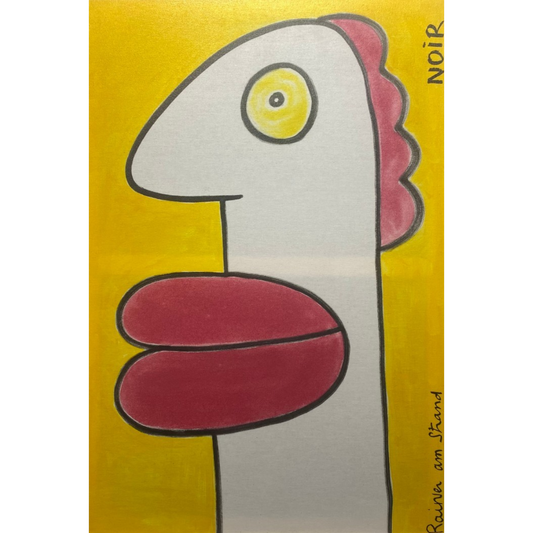 Thierry Noir (France) | Rainer am Strand, 1993 | Acrylic on canvas, 88.5x60.3 (100.5x72)