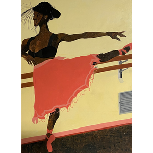 Oscar Quarshie Nelson (Gana) | True Self, 2021 | Aliejus, akrilas, siūlai, drobė, 181×134 (193x146)