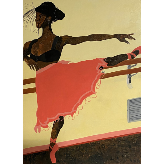 Oscar Quarshie Nelson (Gana) | True Self, 2021 | Aliejus, akrilas, siūlai, drobė, 181×134 (193x146)