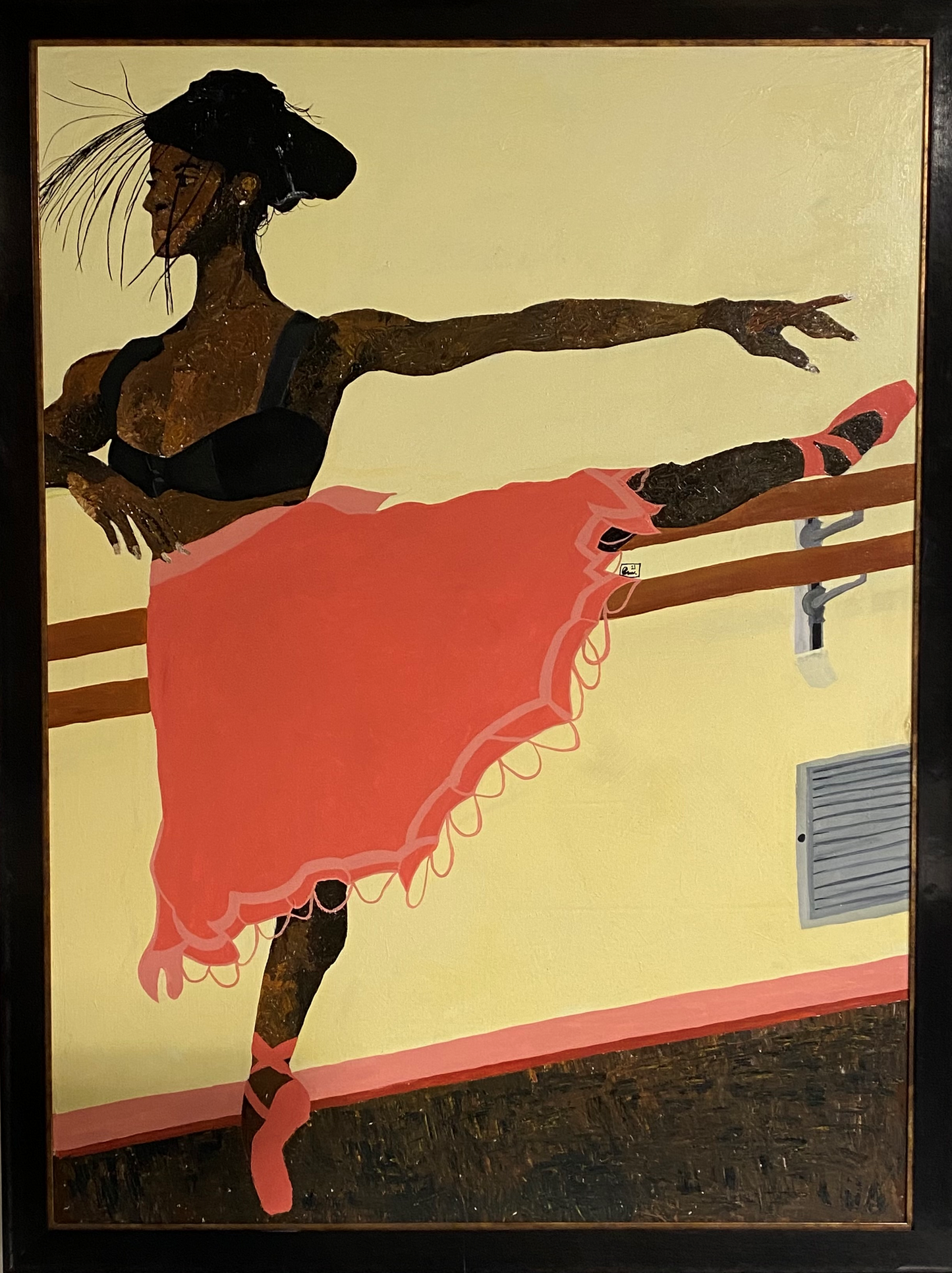 Oscar Quarshie Nelson (Ghana) | True Self, 2021 | Oil, acrylic, thread, canvas, 181×134 (193x146)