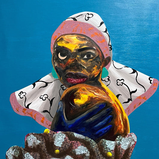 Pabi Daniel | Feeling Styled Up I, 2024 | Aliejus, akrilas, drobė, 87.6x81.3 (91.5x85)