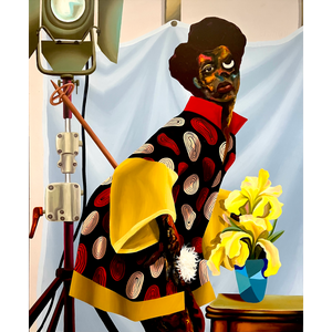 Pabi Daniel | She Holds the Glory of the Goddess, 2025 | Acrylic on canvas, 147x121
