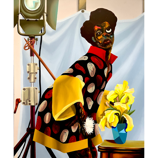 Pabi Daniel | She Holds the Glory of the Goddess, 2025 | Alkrilas, drobė, 147x121