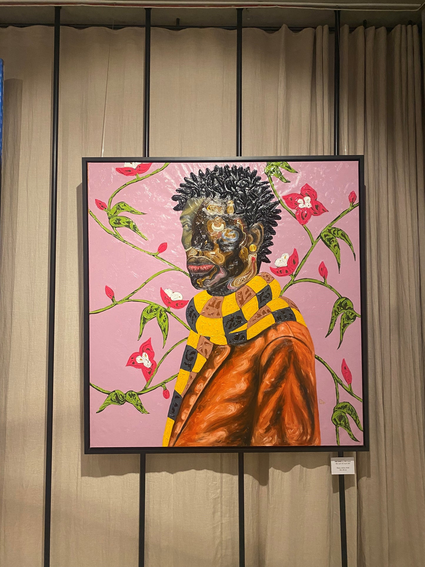 PABI DANIEL (Ghana) | Man with the Scarf, 2021 | Oil, acrylic, canvas, 130x125