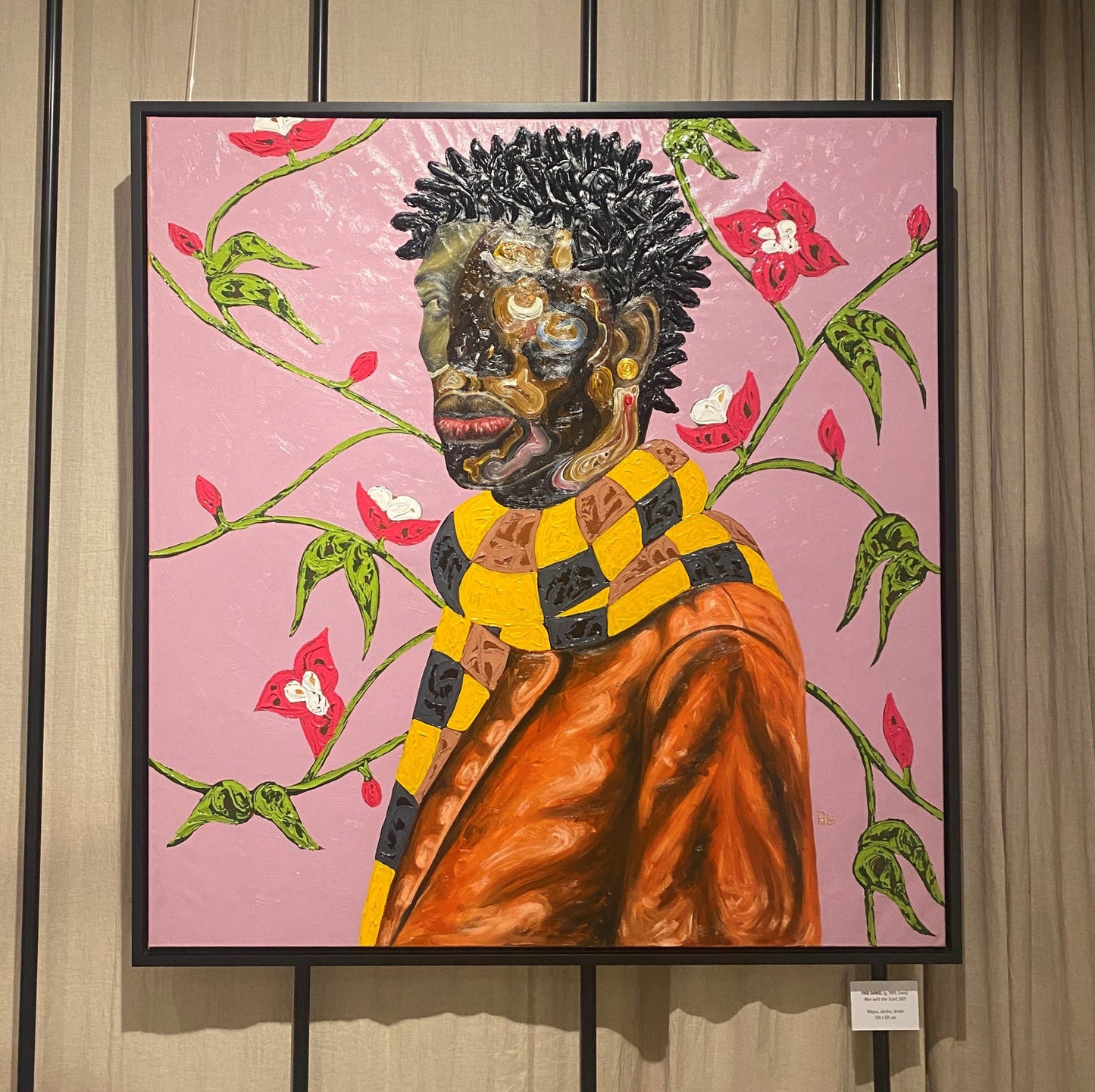 PABI DANIEL (Ghana) | Man with the Scarf, 2021 | Oil, acrylic, canvas, 130x125