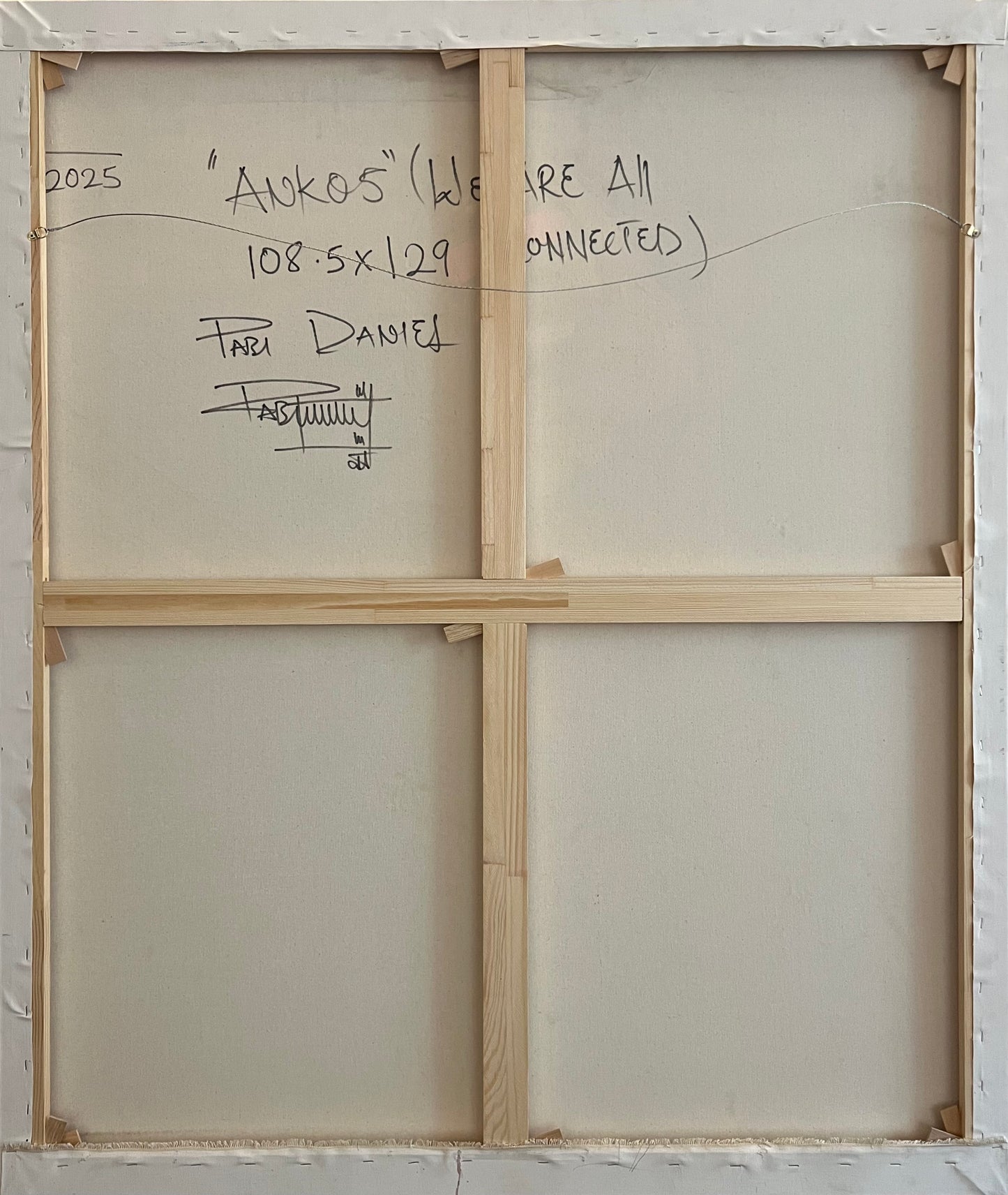 Pabi Daniel | Ankos (We Are All Connected), 2025 | Akrilas, drobė, 128,5x108,5