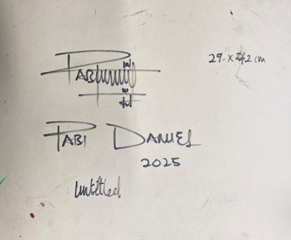 Pabi Daniel | Bring It On II, 2025 | Akrilas, popierius, 42x30 (45x33)