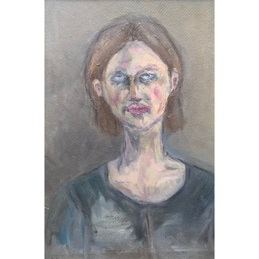 Aurelija Bulaukaitė | Autoportretas, 2018 | Aliejus, kartonas, 61,7x44,7 (67x50)