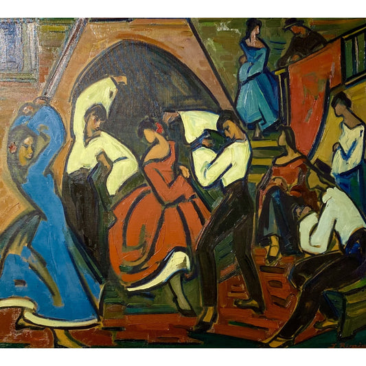 Jonas Rimša | Flamenco | Oil on canvas, 83x92 (102x110)