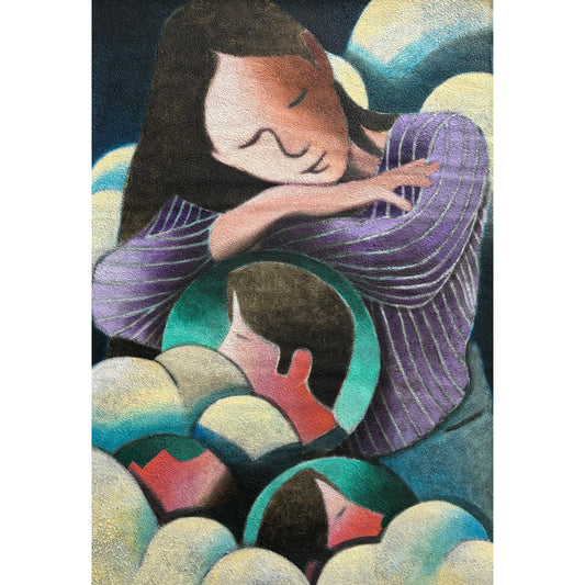 Simon Ko (P.Korėja /JAV) | Float A While, 2021 | Akrilas, drobė, 117x81