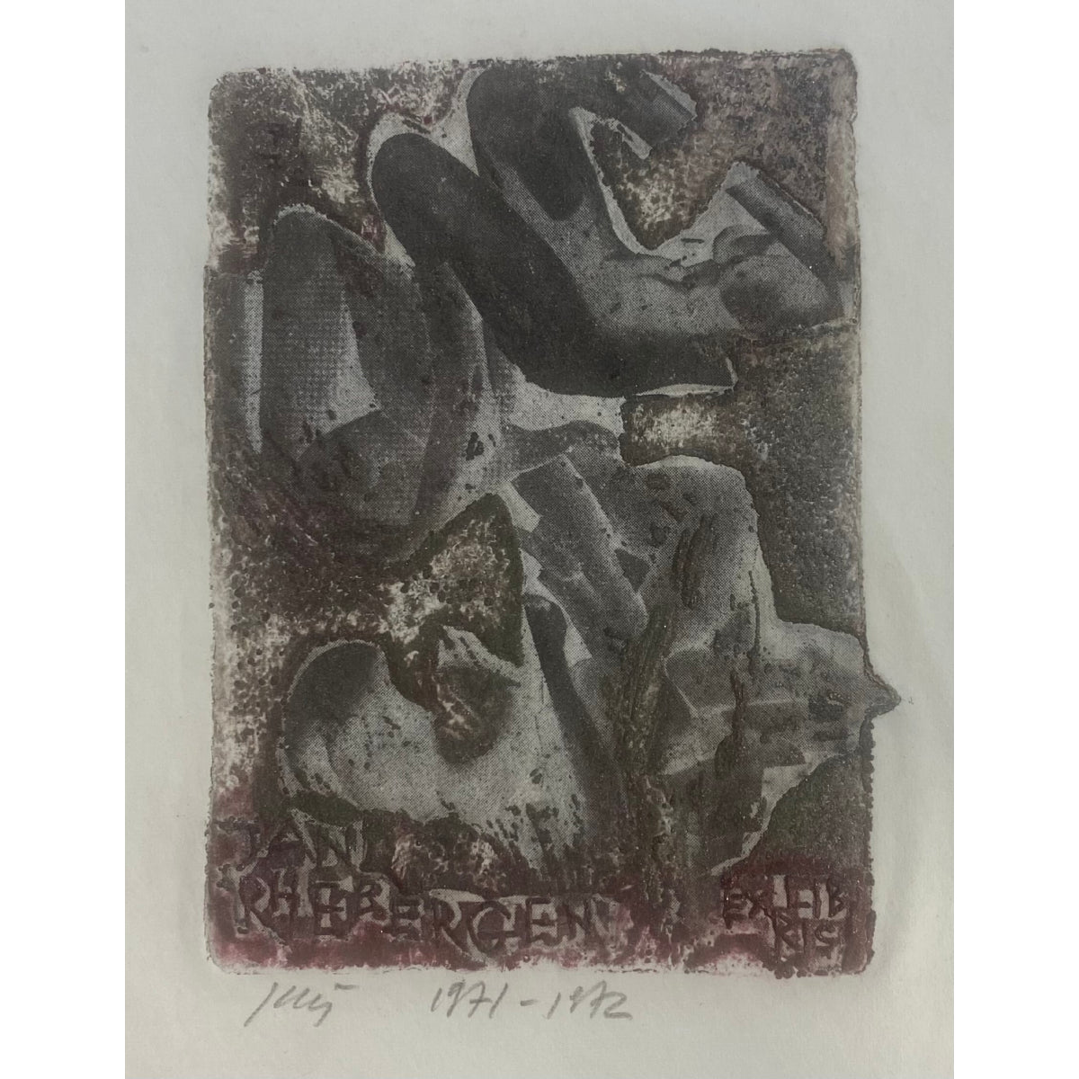 Vincas Kisarauskas | Ekslibrisas Jan Rhebergen, 1971-72 | Ofortas, 11,3x8,5 (20x15)