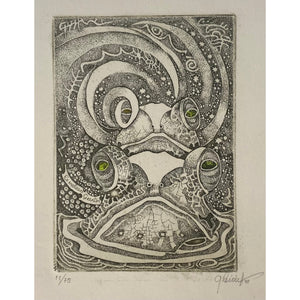 Gražina Didelytė | Ex eroticis Geerth, 1998 | Ofortas, 11/75, 9,5x6,6 (21x16)