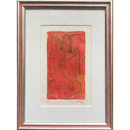 Vincas Kisarauskas | Ex Libris J. Souverein, 1972 | Etching, 12x7 (23x17)