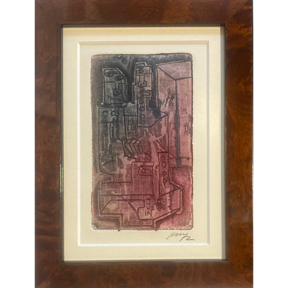 Vincas Kisarauskas | Ekslibris J. Souverein, 1972 | Ofortas, 12x7 (20x15 )