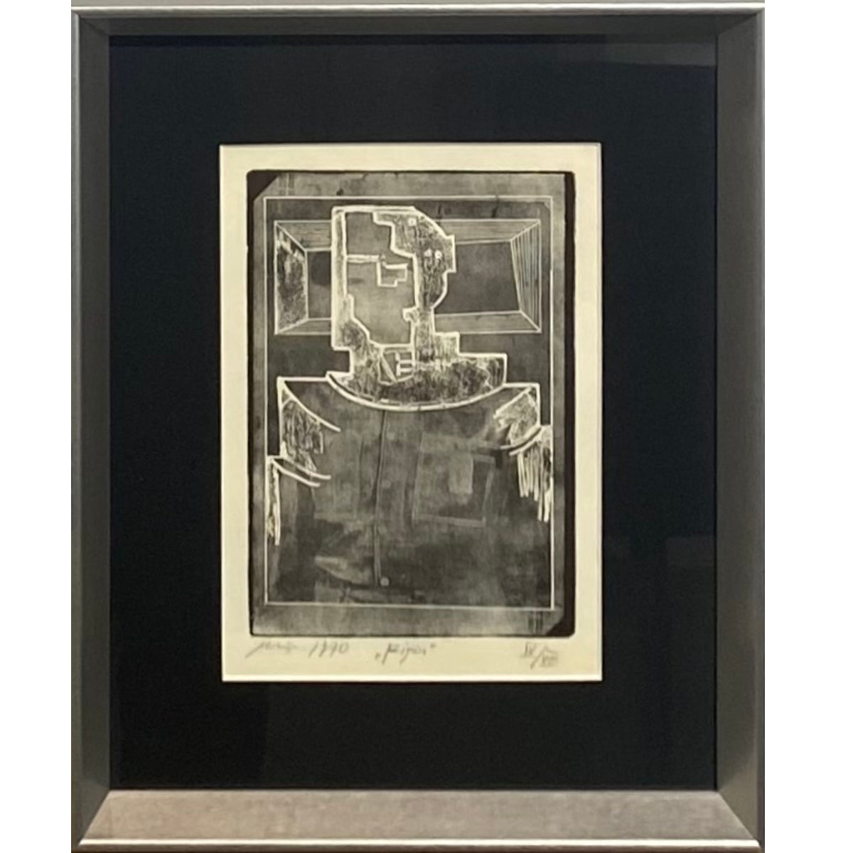 Vincas Kisarauskas | Figūra, 1970 | Ofortas, 18x12,5 (32x26)